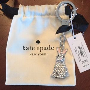 Kate Spade bunny keychain ~ new with tag and pouch